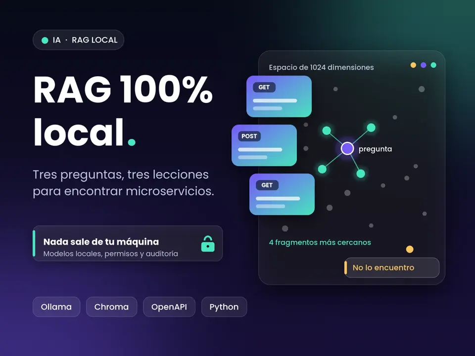🧠 RAG 100% local para encontrar microservicios: tres preguntas, tres lecciones