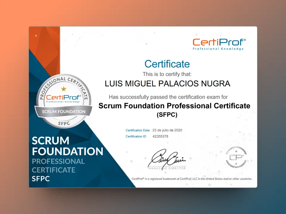 $Imagen del SFPC - Scrum Foundation Professional Certificate